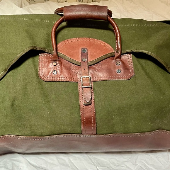 Vintage Orvis canvas and leather duffel bag set - Picture 10 of 16